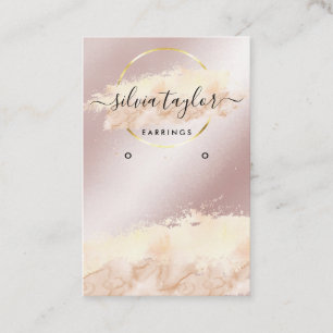 Kalligraphy art Earring visning card add logotyp Visitkort