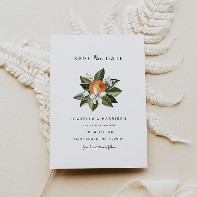 Kalliope - Blommar för vattenfärgsfärgOrange Spara Inbjudningar (Skapare uppladdad)