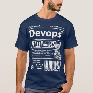 Källkod för Devops Barcode-programmeringsdatorer T Shirt