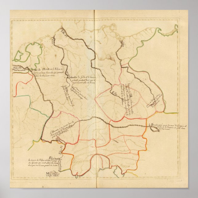 Källor till tyska floder poster (Framsidan)