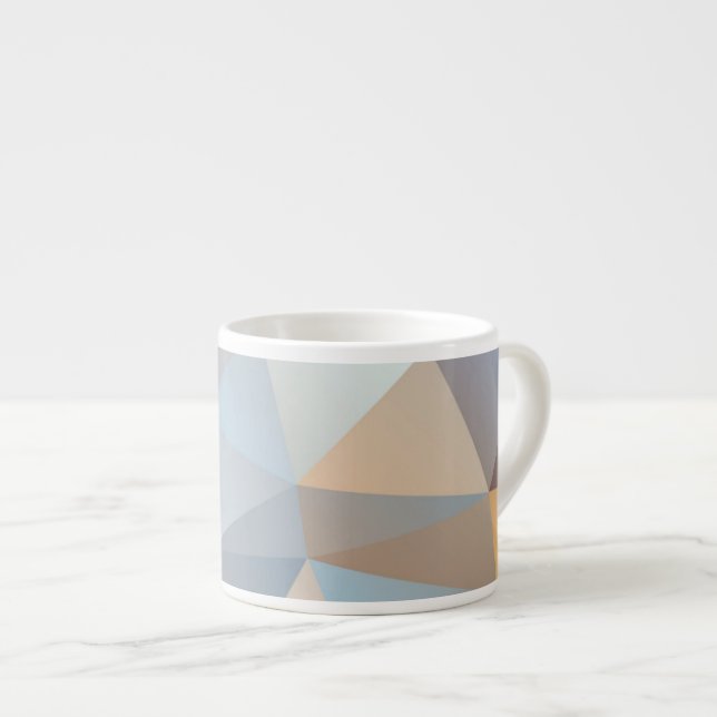 Kallt abstrakt triangelmönster espressomugg (Framsida höger)