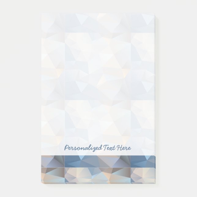 Kallt abstrakt triangelmönster post-it block (Framsida)