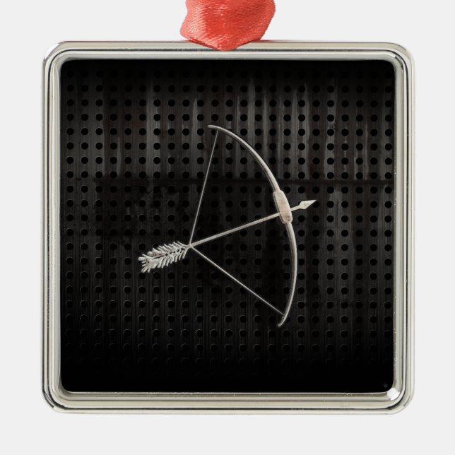 Kallt bågskytte julgransprydnad metall (Framsidan)