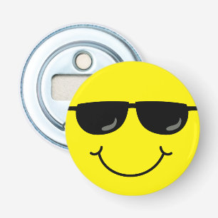 Kallt Emoji ansikte med solglasögon Flasköppnare