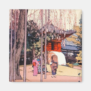 Kallt japanskt körsbärsrött träd i Kawagoe Yos Magnet