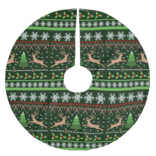 Kallt jultröjamönster julgransmatta borstad polyester