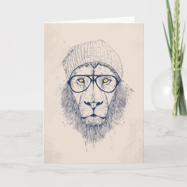 Kallt lejont kort (Framsida)