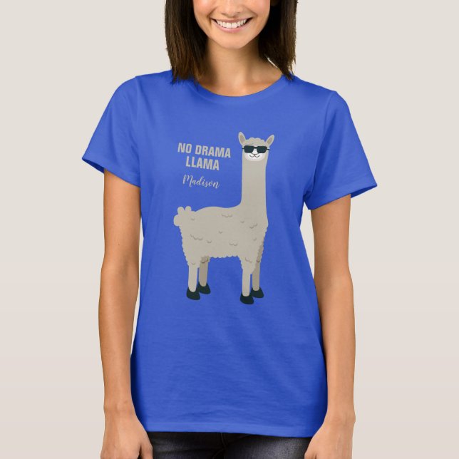 Kallt llamaanpassningsbarnamn & textskjortor & t shirt (Framsida)