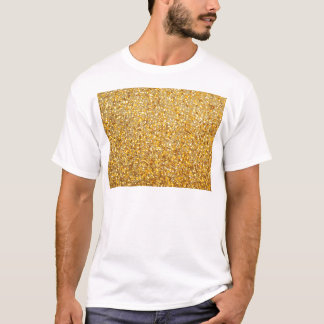 KALLT MODERNT GULD MED GLITTER T-SHIRT