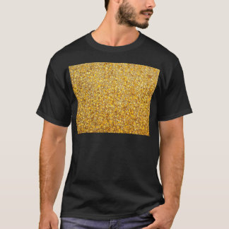 KALLT MODERNT GULD MED GLITTER TEE SHIRT