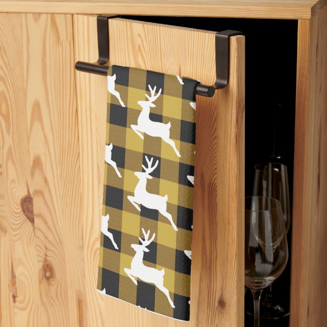 Kallt och hjort köksduk kökshandduk (Thirds Fold)