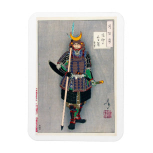 Kallt orientaliskt japanskt SamuraikrigareYari Magnet