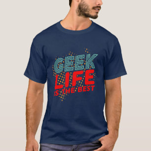 Kallt Retro Geekliv är den bäst T-tröja T Shirt