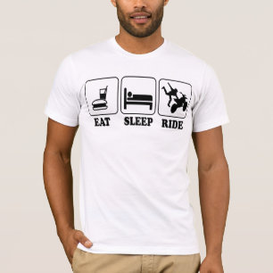 Kallt roligt äter, sovar, rider tee
