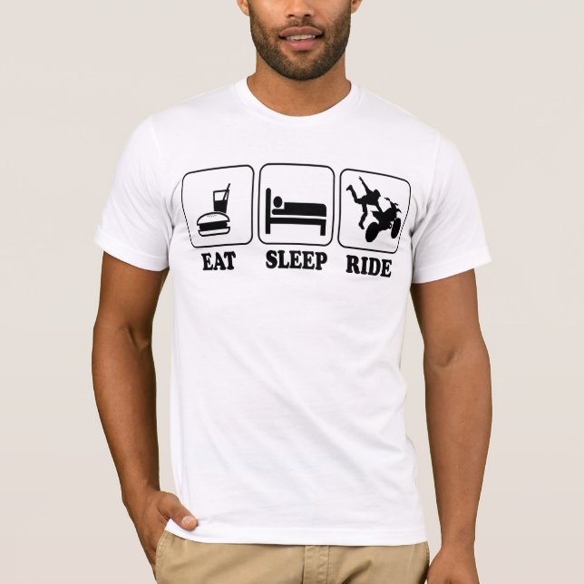 Kallt roligt äter, sovar, rider tee (Framsida)