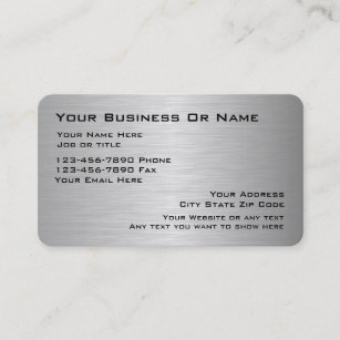 Kallt silver metalliska Businesscards Visitkort