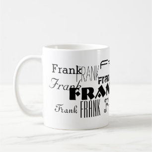 Kallt typsnitt din namnpersonlig kaffemugg