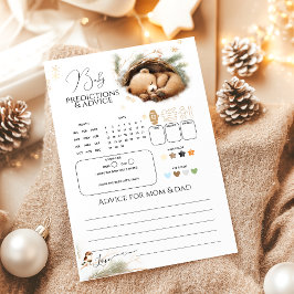 Kallt Utomhus Skogsbjörn Vinter Baby Shower Spel