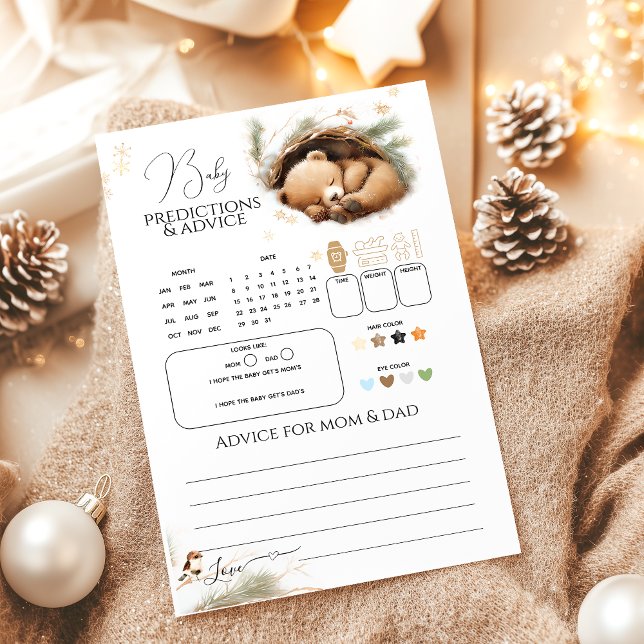 Kallt Utomhus Skogsbjörn Vinter Baby Shower Spel (Skapare uppladdad)