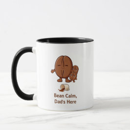 Kalm söt kaffeböna familj Fars dag Mugg