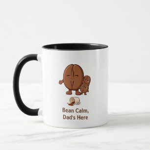 Kalm söt kaffeböna familj Fars dag Mugg