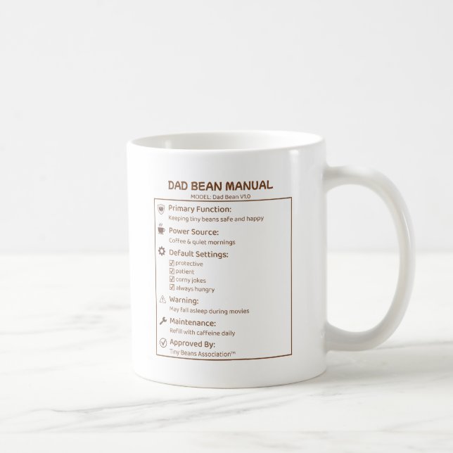Kalm söt kaffeböna  kaffemugg (Höger)