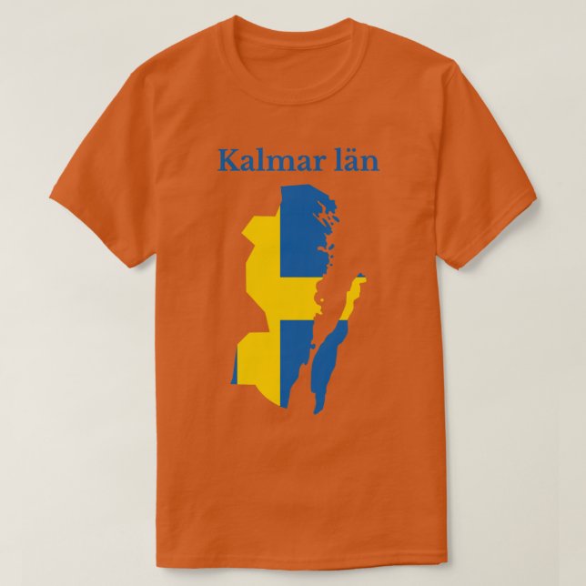 Kalmar County Karta Sverige T Shirt (Design framsida)