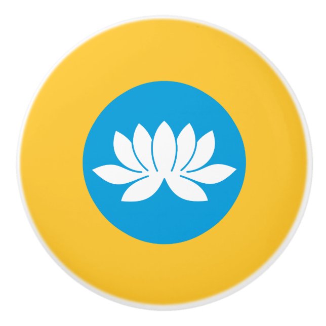 Kalmykia Flagga Knopp (Framsidan)