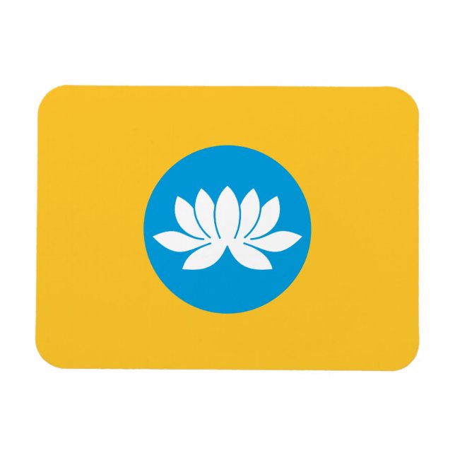 Kalmykia Flagga Magnet (Horisontell)