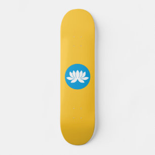 Kalmykia flagga mini skateboard bräda 18,5 cm