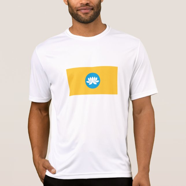 Kalmykia flagga t shirt (Framsida)