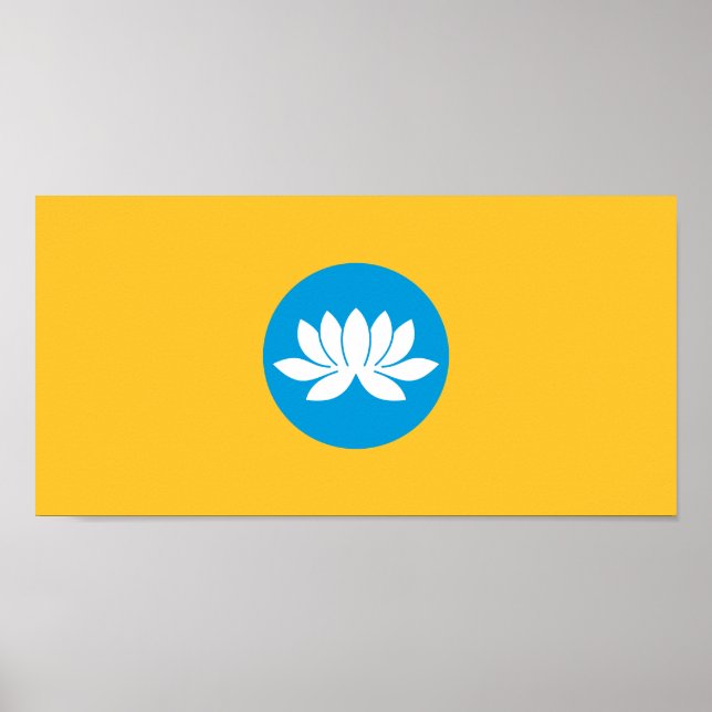Kalmykiska flaggan poster (Framsidan)