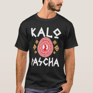 Kalo Pascha grekisk ortodox Påsk T Shirt