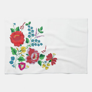 Kalocsa broderi kökshandduk