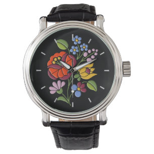 Kalocsa broderi - ungersk Folk konst Armbandsur