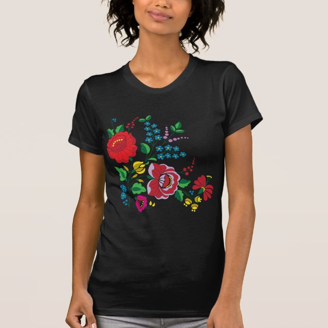 Kalocsa Embroidery Tee Shirt (Framsida)