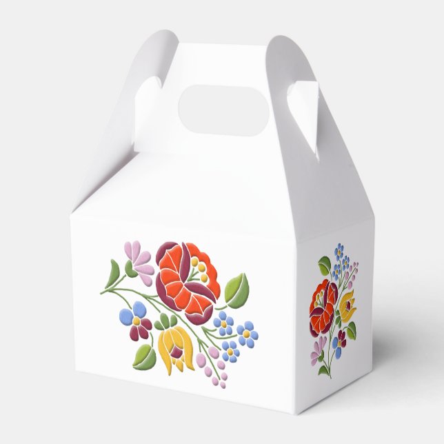 Kalocsa Embroidery - Ungersk folkart motif Presentaskar (Framsidan Sidan)