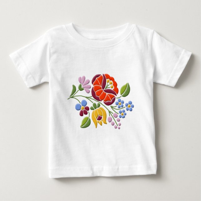 Kalocsa Embroidery - Ungersk folkart Tee Shirt (Framsida)