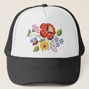 Kalocsa Embroidery - Ungersk folkart Truckerkeps