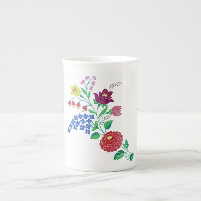 Kalocsai Flower Stem Benporslin Mugg (Framsidan)