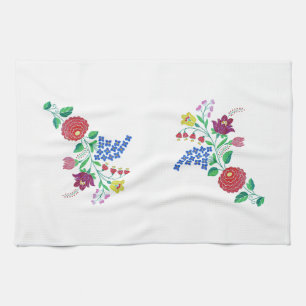 Kalocsai Flower Stem Kökshandduk