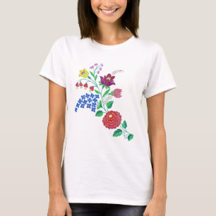 Kalocsai Flower Stem T Shirt