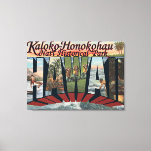 Kaloko-Honokohau nationalpark, Hawaii Canvastryck