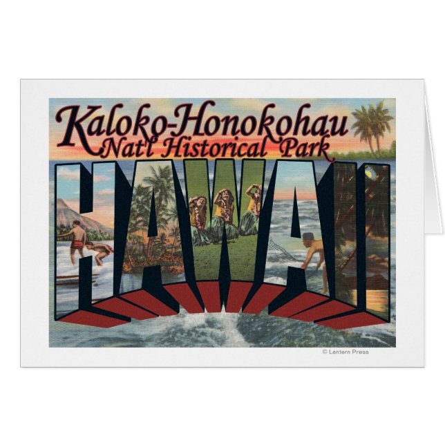 Kaloko-Honokohau Nat'l Park, Hawaii Hälsningskort (Framsidan Horizontal)