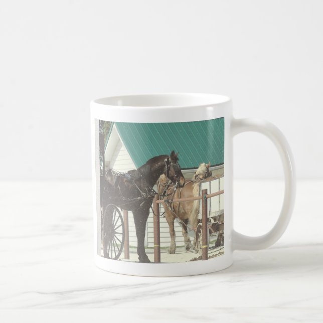 Kalona Amish Horses Kaffemugg (Höger)