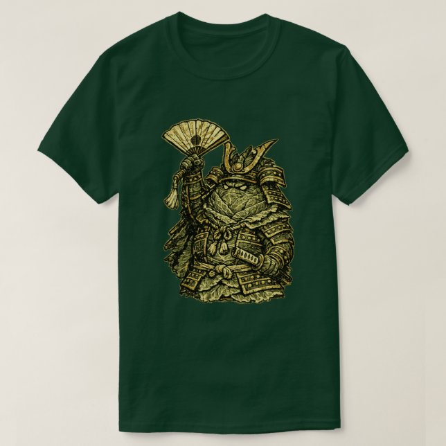Kålöverste — Rolig Grönsak Kommendör  T Shirt (Design framsida)