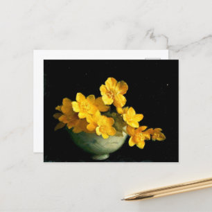 Kålrotsblommor, stilleben-målning vykort