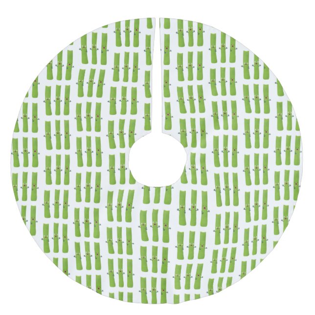 Kålselleri stift av trio-tecknad julgransmatta borstad polyester (Framsidan)