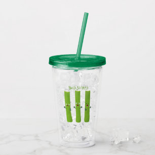 Kålselleri stift av trio-tecknad take away mugg