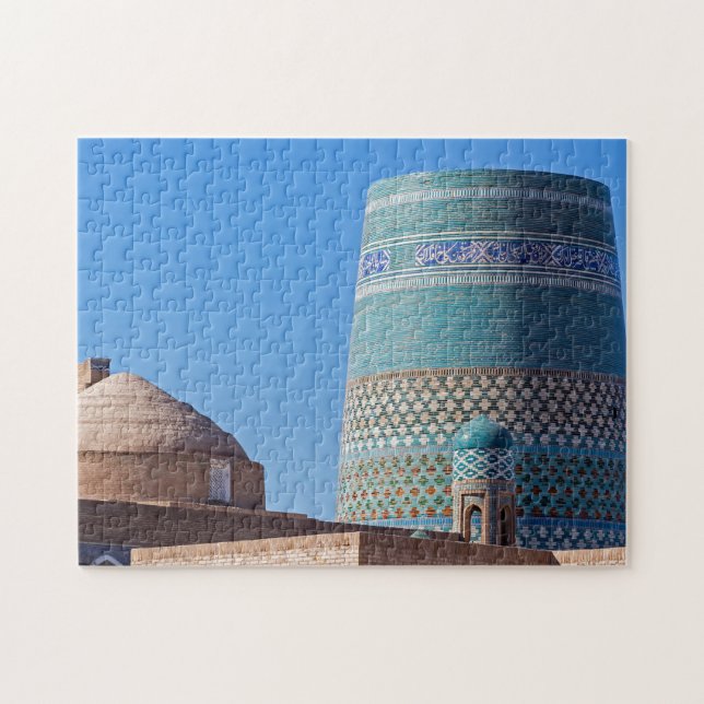 Kalta Minor Minaret - Khiva, Uzbekistan, Asien Pussel (Horisontell)